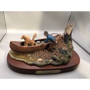 Terry Redlin Going Fishing Sculpture One Loose Oar And Basket